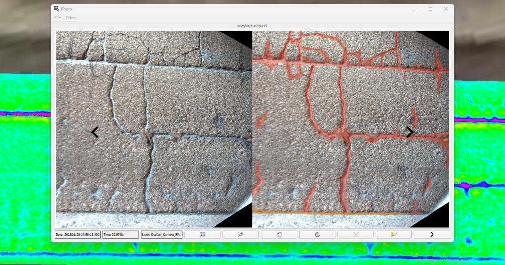 Cracks detection from XenomatiX